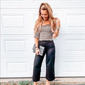 Puff Sleeves Smocked Blouse